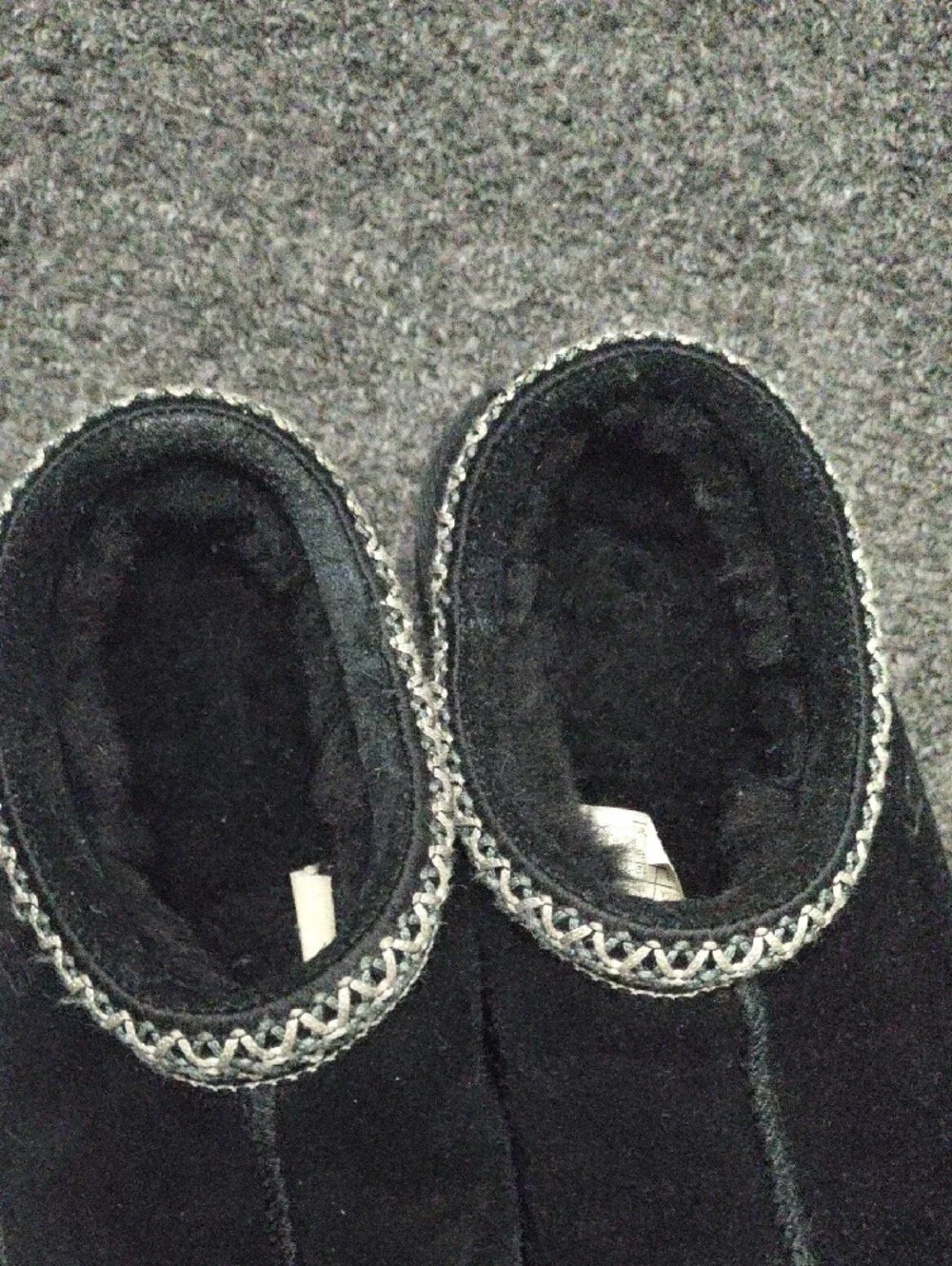 Kid's Black Cozy Slip-On Slippers - Sheepskin Upper